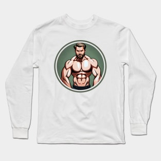 Muscular bearded dad Long Sleeve T-Shirt